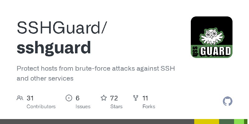 GitHub - SSHGuard/sshguard: Protect hosts from brute-force attacks against SSH and other services