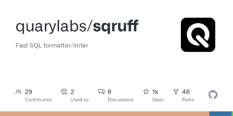 GitHub - quarylabs/sqruff: Fast SQL formatter/linter