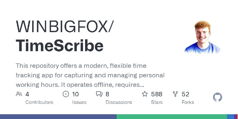 GitHub - WINBIGFOX/TimeScribe: This repository offers a modern, flexible time tracking app for capturing and managing personal…