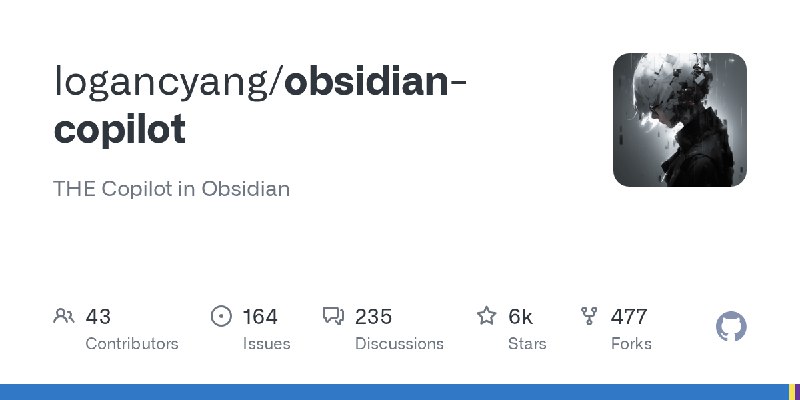 GitHub - logancyang/obsidian-copilot: THE Copilot in Obsidian