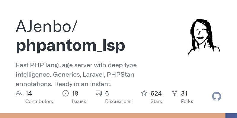 GitHub - AJenbo/phpantom_lsp: Fast PHP language server with deep type intelligence. Generics, Laravel, PHPStan annotations. Ready…