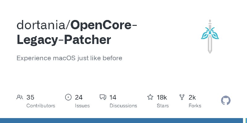 GitHub - dortania/OpenCore-Legacy-Patcher: Experience macOS just like before