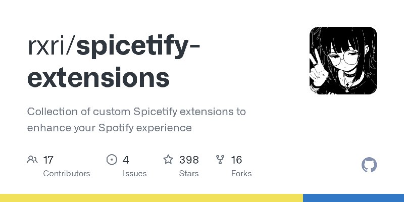 GitHub - rxri/spicetify-extensions: Collection of custom Spicetify extensions to enhance your Spotify experience