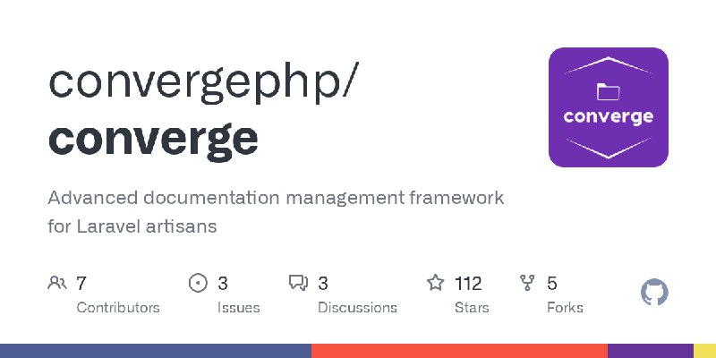 GitHub - convergephp/converge: Advanced documentation management framework for Laravel artisans