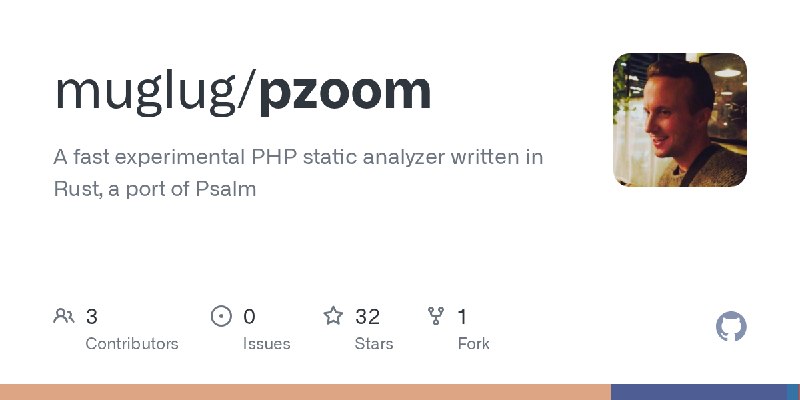 GitHub - muglug/pzoom: A fast experimental PHP static analyzer written in Rust, a port of Psalm