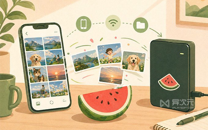 西瓜备份 - 免费替代 iCloud！将 iPhone 相册备份到 WebDAV / SMB 或外置硬盘