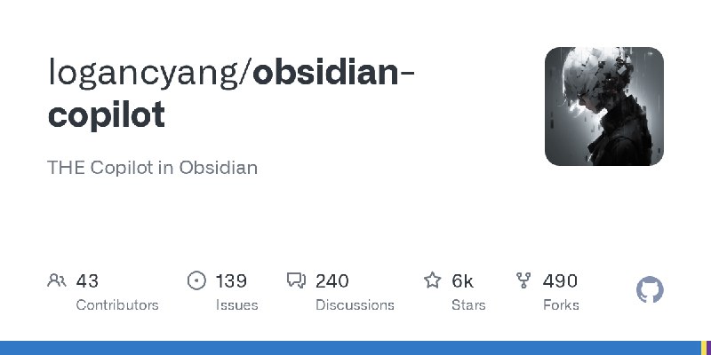 GitHub - logancyang/obsidian-copilot: THE Copilot in Obsidian
