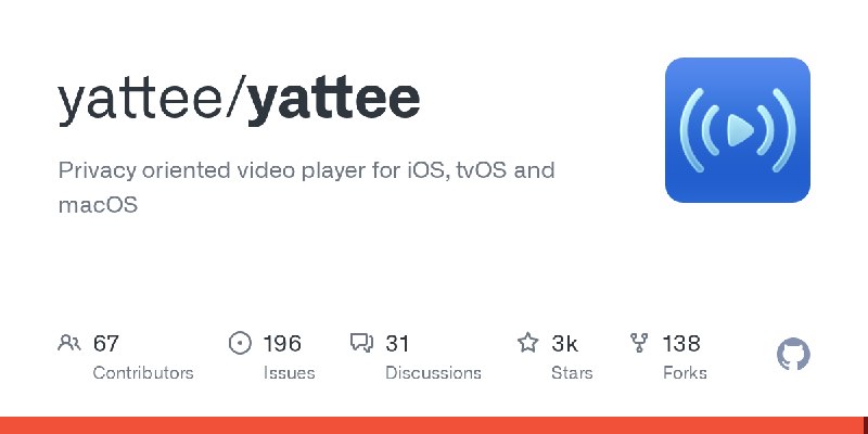 GitHub - yattee/yattee: Privacy oriented video player for iOS, tvOS and macOS