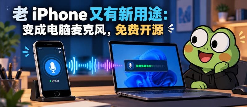 MicYou for iOS – 老 iPhone 又有新用途：变成电脑麦克风，免费开源 - 小众软件