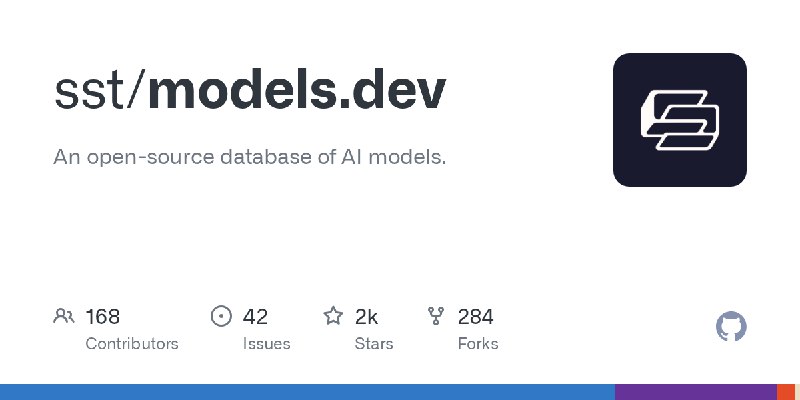 GitHub - sst/models.dev: An open-source database of AI models.