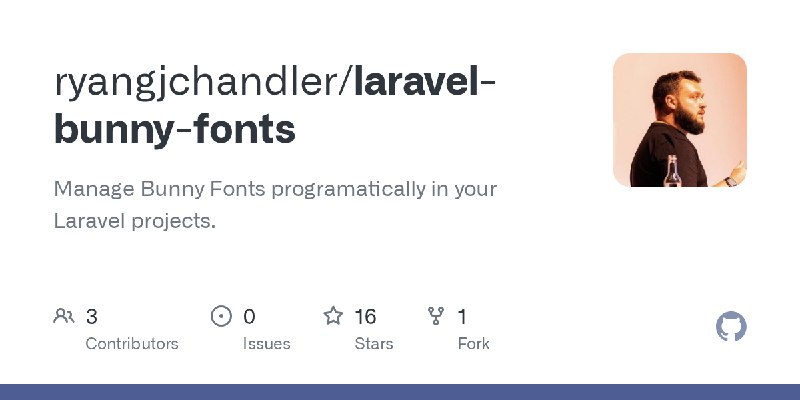 GitHub - ryangjchandler/laravel-bunny-fonts: Manage Bunny Fonts programatically in your Laravel projects.