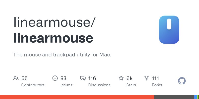 GitHub - linearmouse/linearmouse: The mouse and trackpad utility for Mac.
