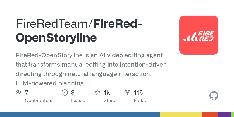 GitHub - FireRedTeam/FireRed-OpenStoryline: FireRed-OpenStoryline is an AI video editing agent that transforms manual editing into…