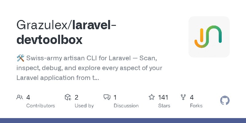 GitHub - Grazulex/laravel-devtoolbox: 🛠️ Swiss-army artisan CLI for Laravel — Scan, inspect, debug, and explore every aspect of…
