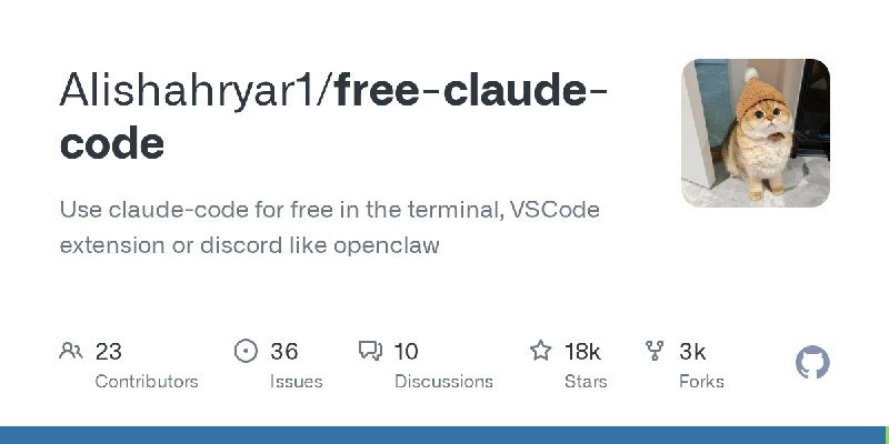 GitHub - Alishahryar1/free-claude-code: Use claude-code for free in the terminal, VSCode extension or discord like openclaw