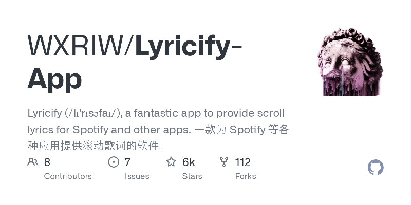 GitHub - WXRIW/Lyricify-App: Lyricify (/lɪ'rɪsəfaɪ/), a fantastic app to provide scroll lyrics for Spotify and other apps. 一款为…