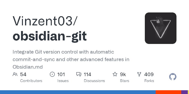 GitHub - Vinzent03/obsidian-git: Integrate Git version control with automatic commit-and-sync and other advanced features in Obsidian.md
