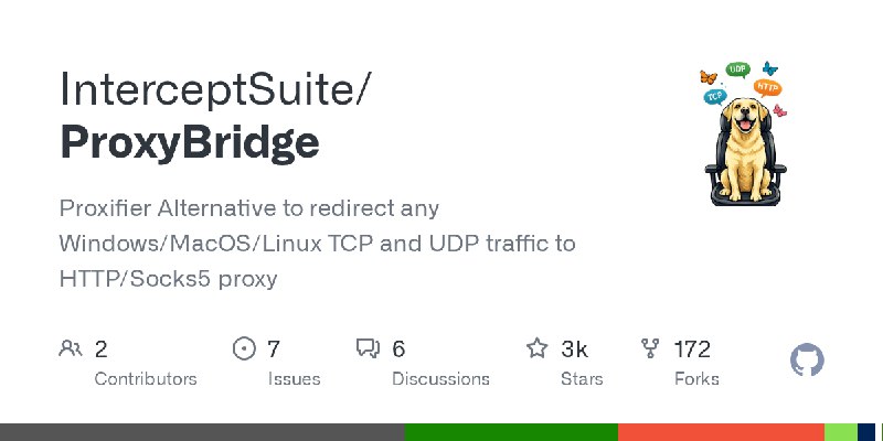 GitHub - InterceptSuite/ProxyBridge: Proxifier Alternative to redirect any Windows/MacOS/Linux TCP and UDP traffic to HTTP/Socks5…