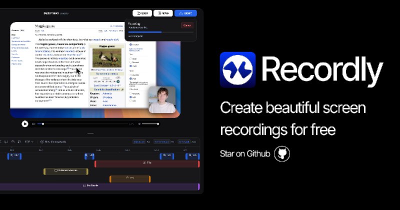 GitHub - webadderall/Recordly: Create polished screen recordings for free. An open-source alternative to Screen Studio.