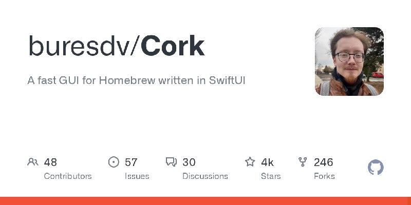 GitHub - buresdv/Cork: A fast GUI for Homebrew written in SwiftUI