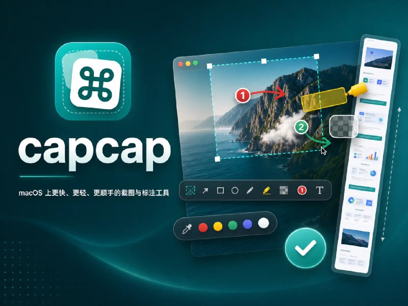 capcap：一键搞定截图、标注与图床，免费、开源的 macOS 截图工具 - 少数派