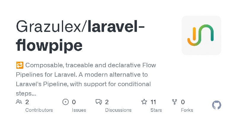 GitHub - Grazulex/laravel-flowpipe: 🔁 Composable, traceable and declarative Flow Pipelines for Laravel. A modern alternative to…