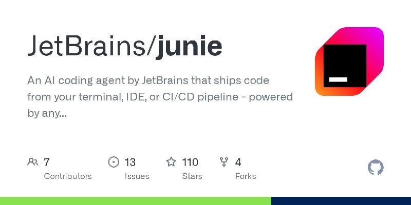 GitHub - JetBrains/junie: An AI coding agent by JetBrains that ships code from your terminal, IDE, or CI/CD pipeline - powered…