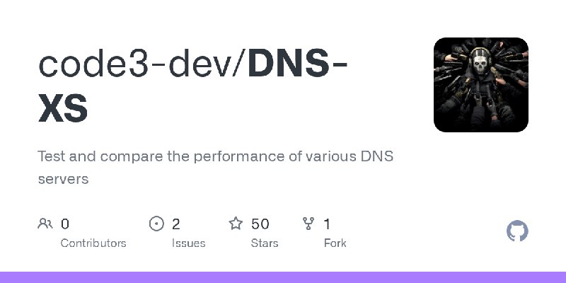 GitHub - code3-dev/DNS-XS: Test and compare the performance of various DNS servers
