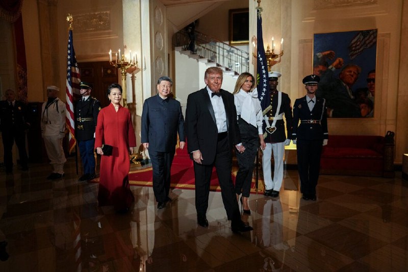白宫国宴：AI巨头与习近平共进晚餐，特朗普脱稿演讲