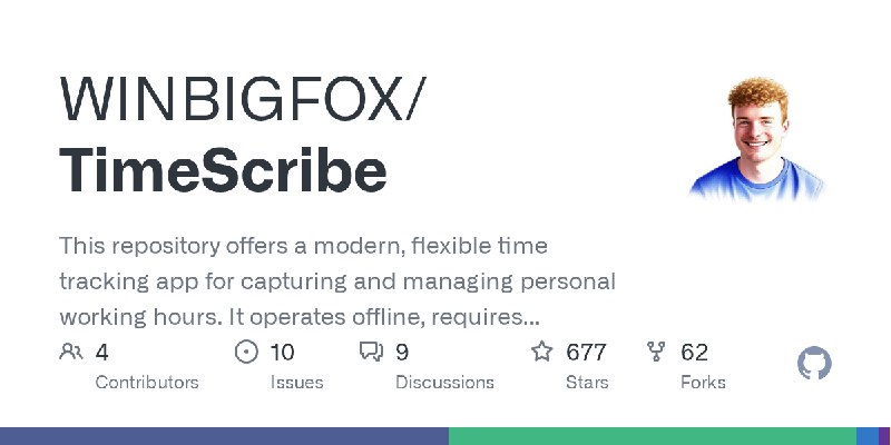 GitHub - WINBIGFOX/TimeScribe: This repository offers a modern, flexible time tracking app for capturing and managing personal…