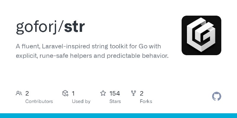 GitHub - goforj/str: A fluent, Laravel-inspired string toolkit for Go with explicit, rune-safe helpers and predictable behavior.