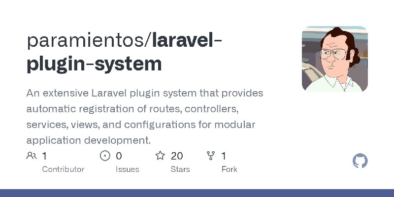 GitHub - paramientos/laravel-plugin-system: An extensive Laravel plugin system that provides automatic registration of routes,…