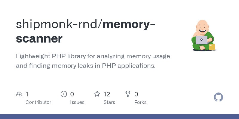 GitHub - shipmonk-rnd/memory-scanner: Lightweight PHP library for analyzing memory usage and finding memory leaks in PHP applications.