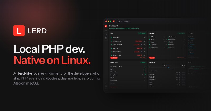 GitHub - lerd-env/lerd: Open-source, Herd-like local PHP development environment for Linux and macOS. Automatic .test domains,…
