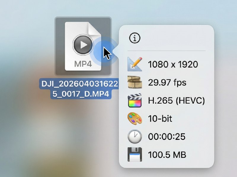 右键秒看视频分辨率和帧率，我做了一个免费 macOS 小工具 - 少数派