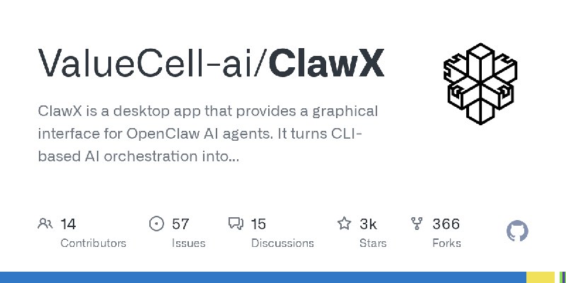 GitHub - ValueCell-ai/ClawX: ClawX is a desktop app that provides a graphical interface for OpenClaw AI agents. It turns CLI-based…