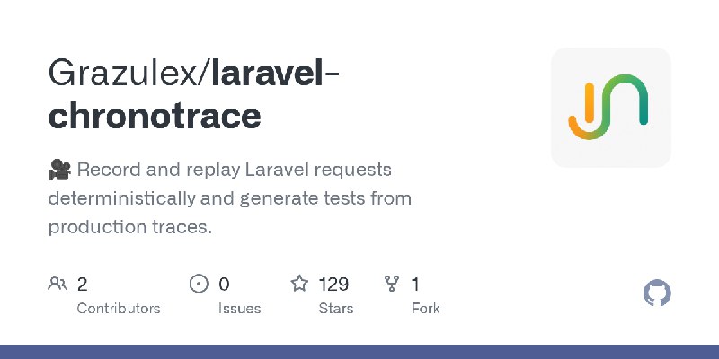 GitHub - Grazulex/laravel-chronotrace: 🎥 Record and replay Laravel requests deterministically and generate tests from production…