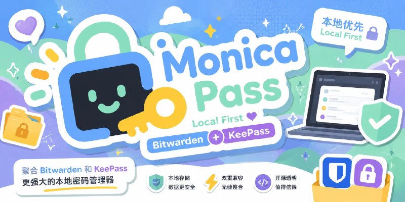 GitHub - Monica-Pass/Monica: Monica Pass，Password Management, 2FA Generator