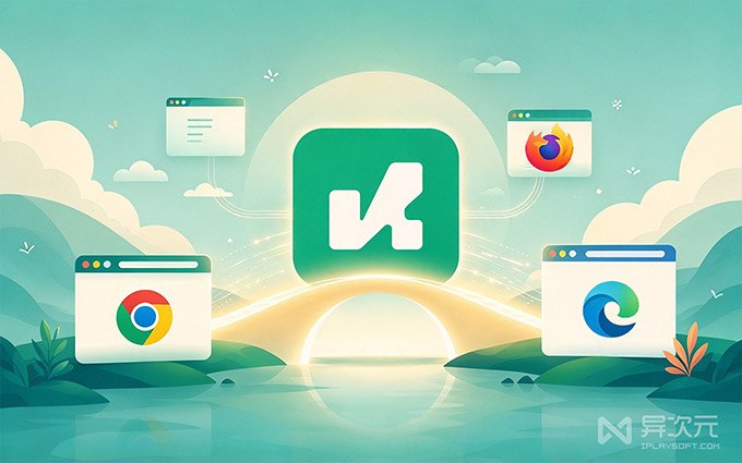 Konode - 开源浏览器同步工具！跨 Chrome/Edge/Firefox 同步书签/标签页/历史