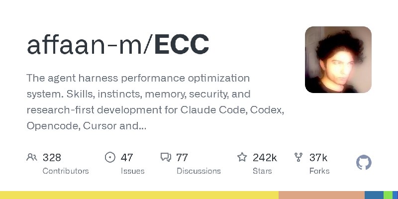 GitHub - affaan-m/ECC: The agent harness performance optimization system. Skills, instincts, memory, security, and research-first…