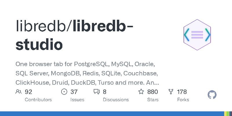 GitHub - libredb/libredb-studio: One browser tab for PostgreSQL, MySQL, Oracle, SQL Server, MongoDB, Redis, SQLite, Couchbase,…