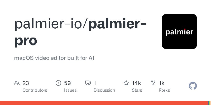 GitHub - palmier-io/palmier-pro: macOS video editor built for AI
