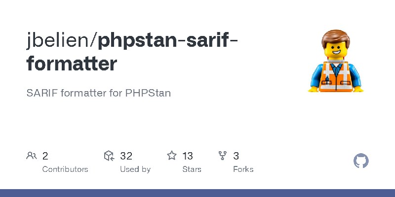 GitHub - jbelien/phpstan-sarif-formatter: SARIF formatter for PHPStan