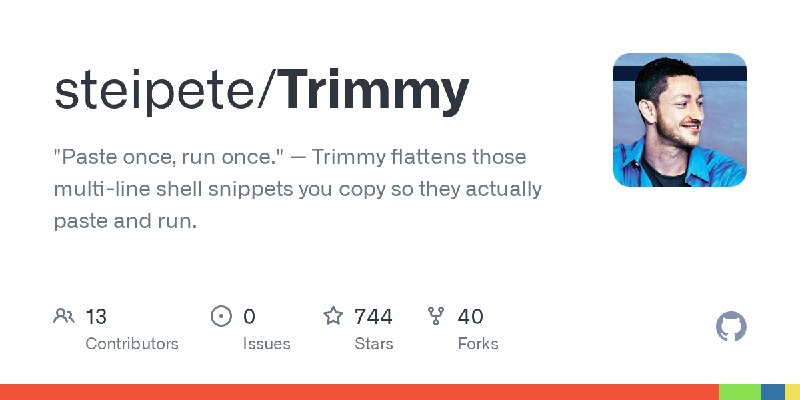 GitHub - steipete/Trimmy: 