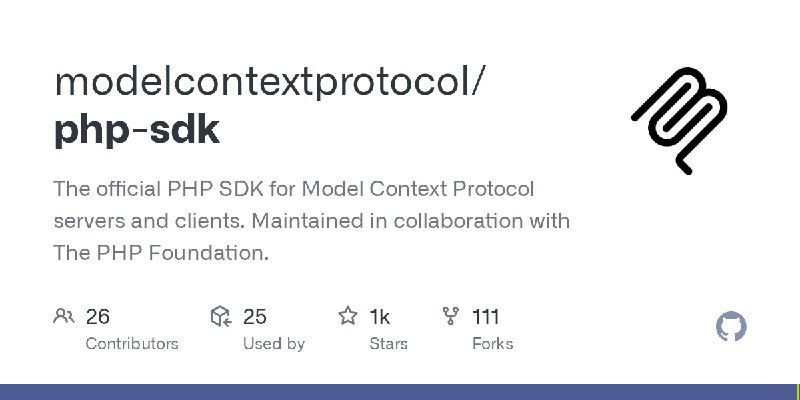 GitHub - modelcontextprotocol/php-sdk: The official PHP SDK for Model Context Protocol servers and clients. Maintained in collaboration…