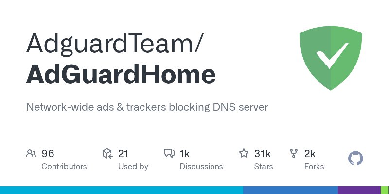 GitHub - AdguardTeam/AdGuardHome: Network-wide ads & trackers blocking DNS server