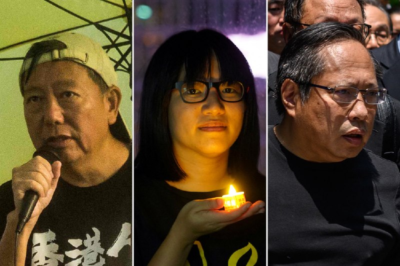 香港天安门事件守夜活动组织者被判入狱