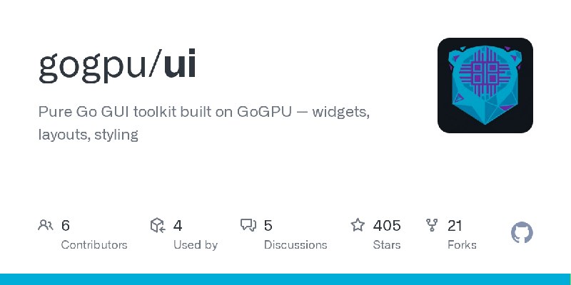 GitHub - gogpu/ui: Pure Go GUI toolkit built on GoGPU — widgets, layouts, styling