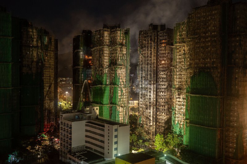 宏福苑大火调查：港府称建筑外墙棚网不符合阻燃标准