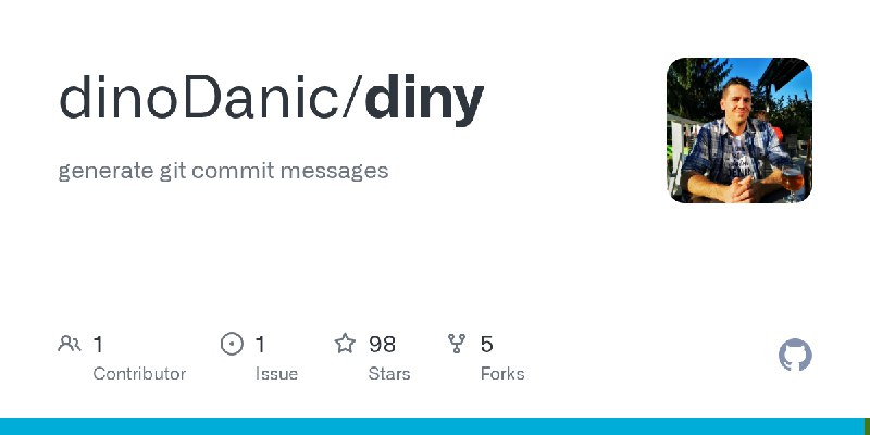 GitHub - dinoDanic/diny: generate git commit messages